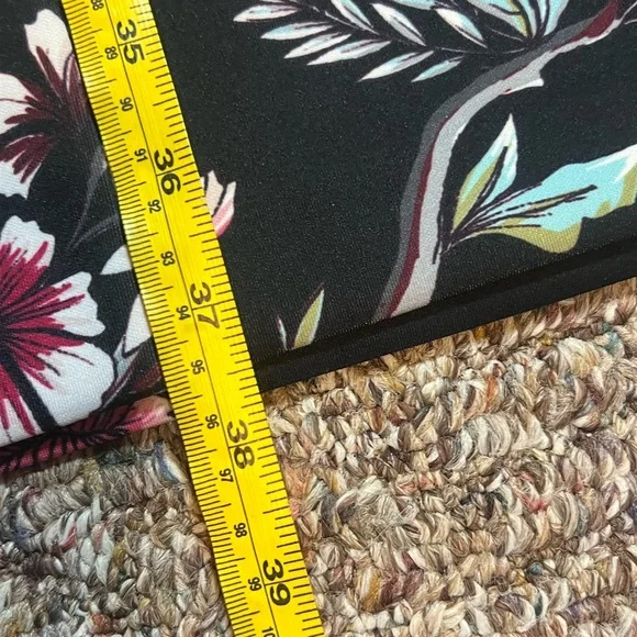 Calvin Klein Floral Sheath Dress Size 6 Black Pink Career Office Midi - Picture 7 of 7